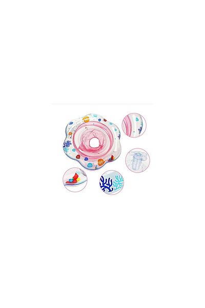 OEM Inflatable ring for children with seat, pink