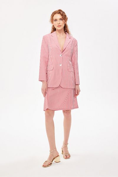 Berr-ın Striped Mono Jacket Red