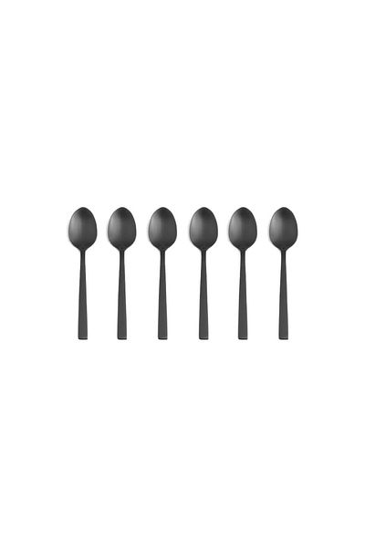 Porland Matte Black Teaspoon 11cm 6 Pieces