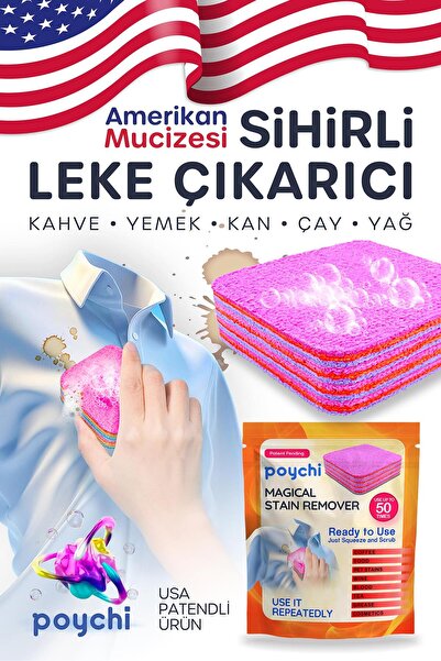Poychi Sihirli Leke Çıkarıcı, Amerikan Mucizesi Mikrofiber Leke Sökücü,