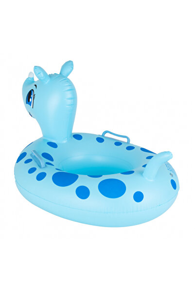 Ikonka Φουσκωτό παιδικό κολυμβητήριο με λαβές Blue Rhinocer 60x45cm