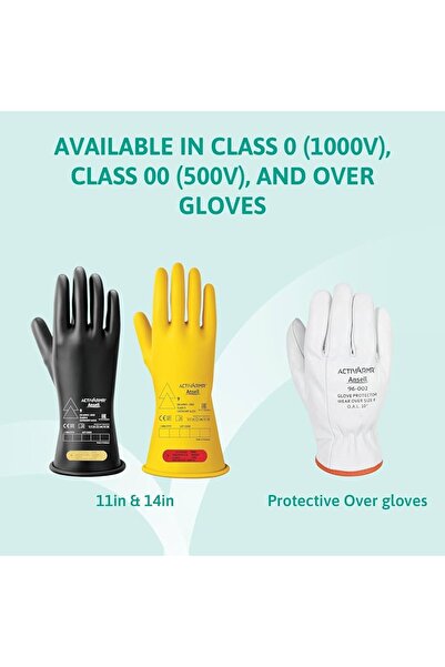 ANSELL ActivArmr Elektrik Koruma Sınıfı 0 - RIG0014Y (1000 V) Elektrikçi Eldiveni
