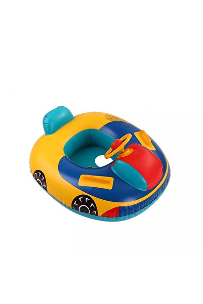 Gonga Inflatable Children's Ring, Car Shape With Steering Wheel And Handles, ...