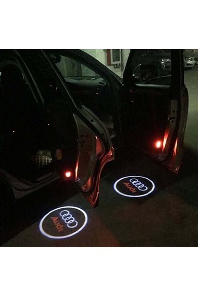 divendi-ro Set de 2 lampi LED pentru uși auto compatibile cu logo-ul Audi