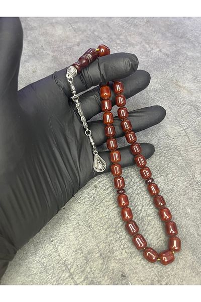 Mos Tespih Ottoman Similar Rod Clamping Amber Prayer Beads