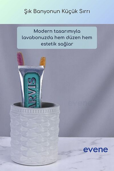 Evene Θήκη οδοντόβουρτσας Βάση οδοντόβουρτσας Βάση οδοντόβουρτσας Λευκό χρώμα Μοντέλο 85