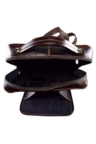 Magazinul de genti Unisex backpack, made of soft natural leather, model 236, Vintage brown