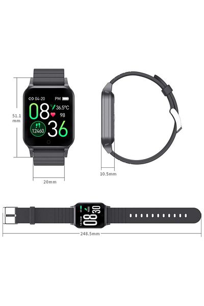 ideal STORE SmartWatch idealStore SmarTemp Vision 96, Health monitoring functions - heart rate measurement
