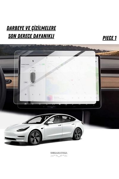 UniqAnatolia Tesla Model Y Juniper Multimedia and Rear Screen Set Nano Screen Protector