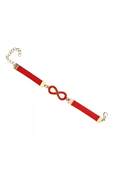OEM Martisor bratara reglabila din piele ecologica, infinit