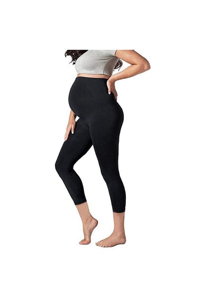 Caprisious Black Maternity Yoga Pants: Over-the-Belly Leggings for Pregnancy