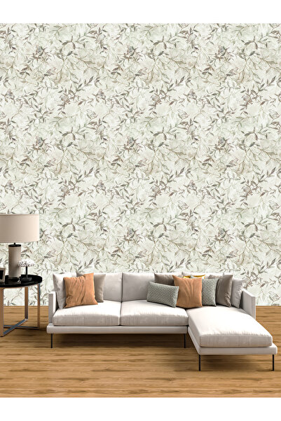 dreamwall Vintage Zarif Çiçek ve Kuş Desenli Duvar Kağıdı