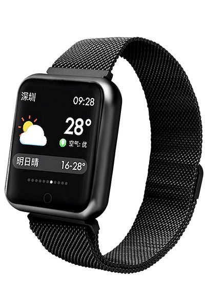 ideal STORE idealSTORE LUXURY P68 Smartwatch with metal bracelet, 1.3 inch IPS color Touch display, Monitors