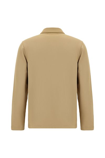 Kiğılı Polo Neck Regular Fit Patterned Sweatshirt