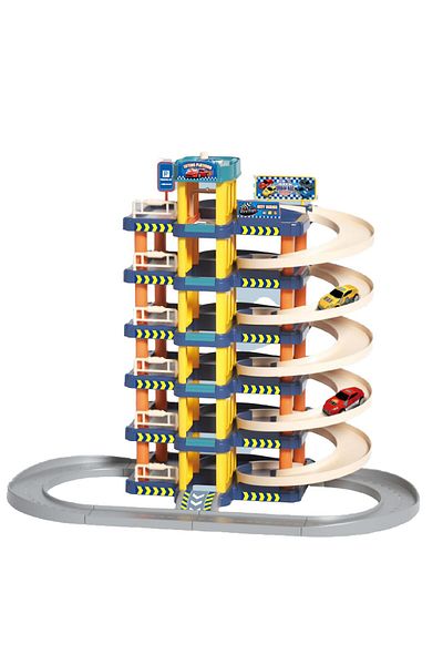 LUDIRO Parcare pentru Masinute, 6 Nivele, Lift Manual, Coborare in Spirala, Masinute, 58x32x50 cm