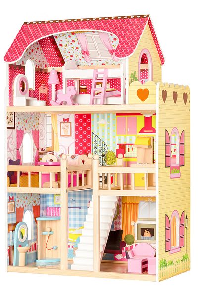 ideal STORE Wooden Dollhouse idealSTORE MALDIVE WOOD RESIDENCE, Dimensions 90 x 60 x 30 x cm, 5 rooms