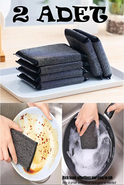 TUMU LIFE ( 2 Adet ) Sihirli Inox Paslanmaz Telli Bulaşık Süngeri