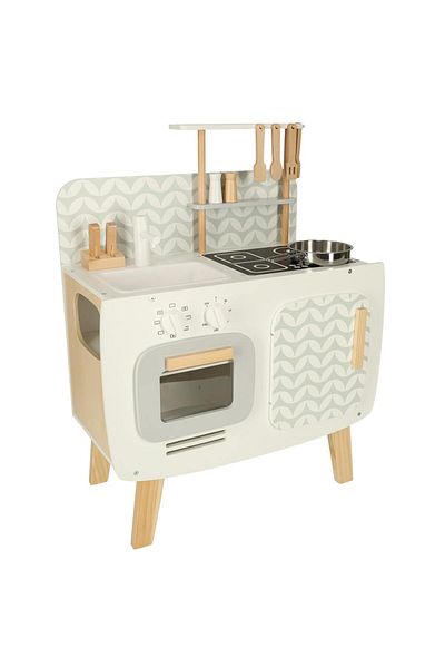 OEM Retro children's kitchen with accessories, Lulilo, Wood / MDF, 74 cm, Multicolor