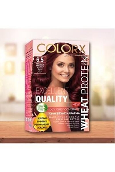 COLORX Saç Boyası Tekli Set - 6.5 MAHOGANY