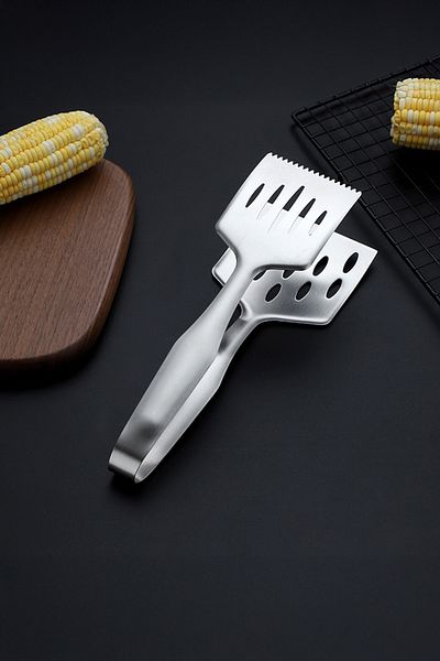 Vadi Stainless Steel Perforated Serving Tongs Pasta Salad Meat Tongs