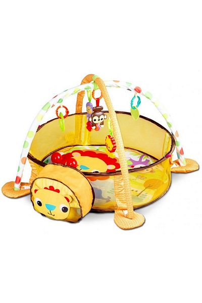 ideal STORE IDL Interactive Activity Center, Little Lion with 30 colored balls, Accessorized with symbol toys