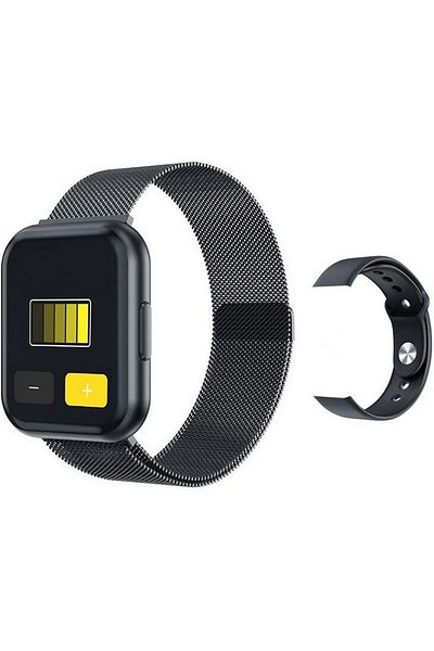 ideal STORE Ceas SmartWatch si Bratara Fitness IdealSTORE TITAN 88, Bratara Metalica Magnetica, Monitorizare rit