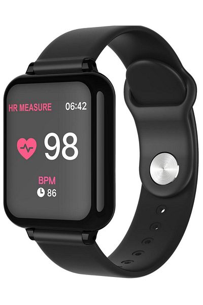 ideal STORE Ceas Smartwatch Fitness BestTime Hero Black, 1.3 inch Full Touch Screen, Control complet al sanatati