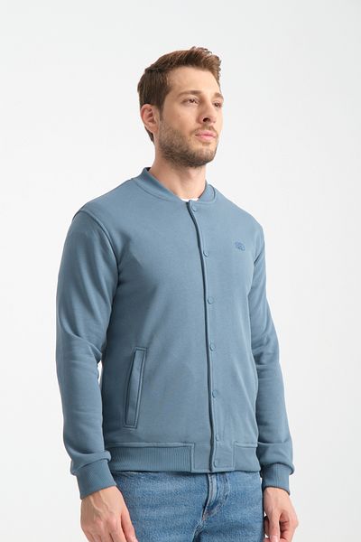 Shooter Sportswear Hanorac pentru bărbați, cu nasturi, verde pădure, potrivire standard