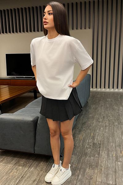 BİKELİFE Women's Oversize Basic Cotton T-Shirt