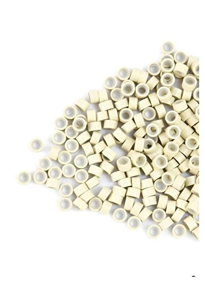 MutluBiDünya 100 Adet Platin Renk Saç Kaynak Boncuğu Tinsel Takma Boncuğu