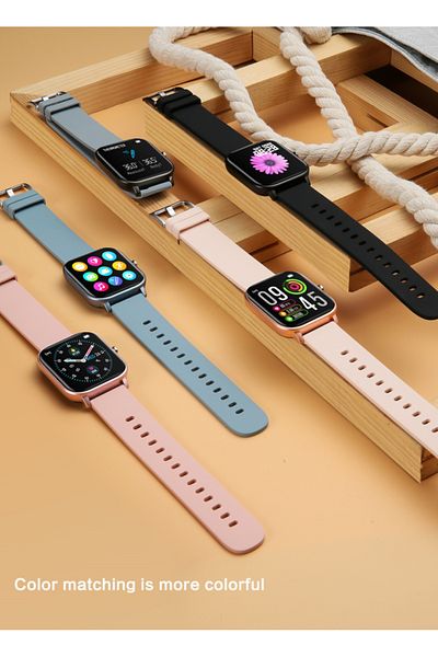 ideal STORE Ceas Smartwatch P8T Optimus idealStore, Curea Silicon, Albastru, Impermeabil, 1.4 inch Full Touch Sc