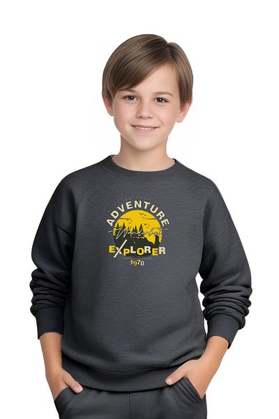 FYK KİDS Boy's Adventure Printed Cycling Collar Track Suits