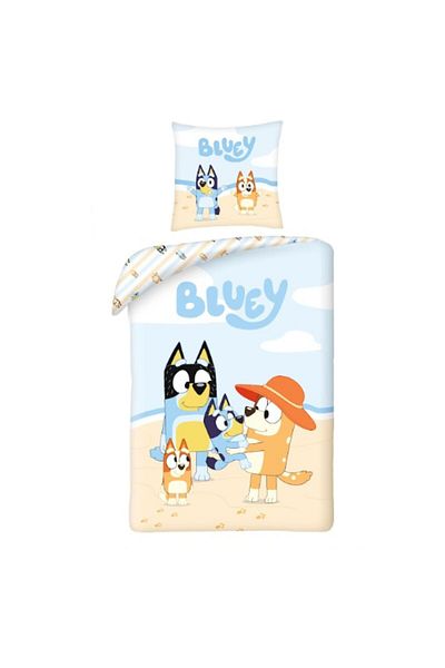 bluey 2-piece bed linen set, reversible, 140x200 cm, 65x65 cm, multicolor, Bluey