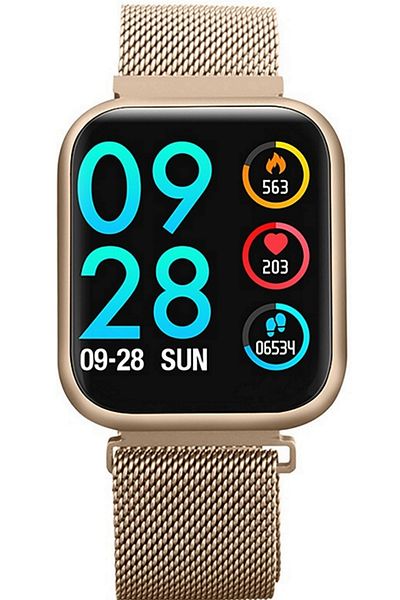 ideal STORE Smartwatch and Fitness Bracelet idealPRO Max8.0 Gold with blood pressure monitoring function