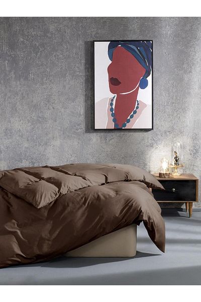 Karna Home Κλασικό βαμβακερό σατέν παπλωματοθήκη μονό μέγεθος 200x220