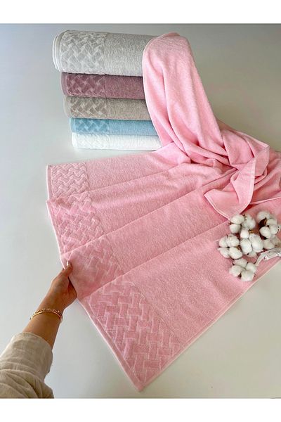 sarra Mysoft 90X150 Wicker Bath Towel - Cream