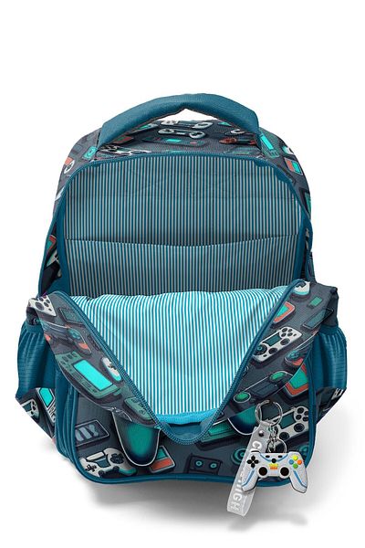 Coral High Gamer Patterned 3-Piece School Bag Set Set0114423