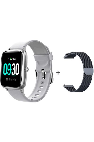 ideal STORE Ceas SmartWatch si Bratara Fitness IdealSTORE Tiger 70, Bratari de silicon si metal, Display de 1.45