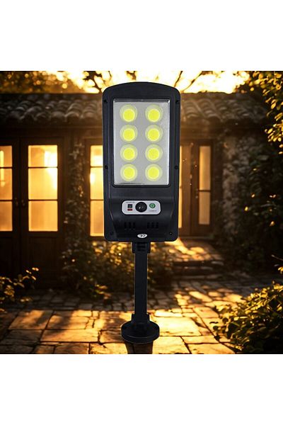 NEXTLY Lampa solara de exterior cu telecomanda NEXTLY, ajustabila, 80 leduri COB, ABS, W756-8, negru