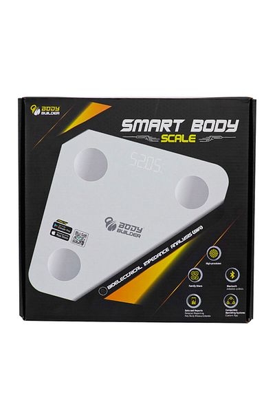 Body Builder Smart Body Scale with 18 Metrics, 1 Piece, Digital BMI, High Capacity & Accurate Reading