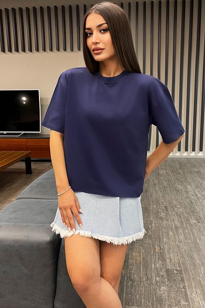 BİKELİFE Γυναικείο Oversize Basic βαμβακερό μπλουζάκι