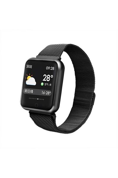 ideal STORE idealSTORE LUXURY P68 Smartwatch with metal bracelet, 1.3 inch IPS color Touch display, Monitors
