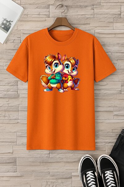 Madali Boutique ALVIN VE SİNCAPLAR BASKILI BASKILI OVERSİZE ÇOCUK T-SHİRT