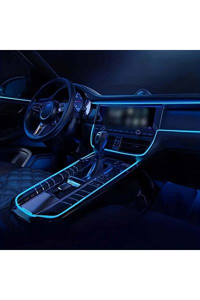 divendi-ro Bandă LED RGB cu lumină ambientală pentru interiorul mașinii, lungime 2m, 3m sau 5m - 2m