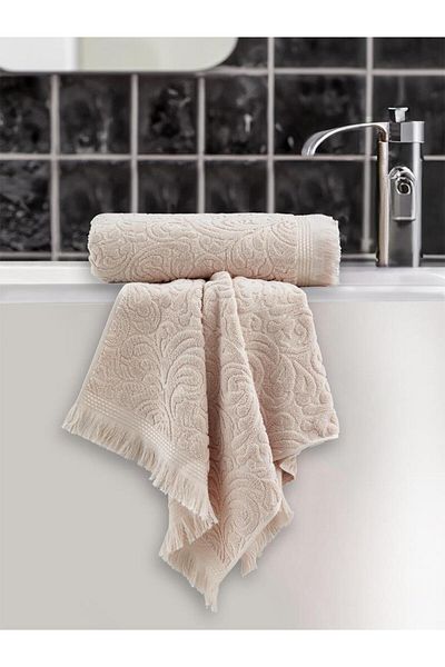 Karna Home Σετ πετσετών 2 τεμαχίων με βαμβακερή υφή 50x90