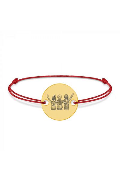 saratremo Friends - Brățară personalizată din argint 925 placată cu aur 24K pentru cei mai buni prieteni