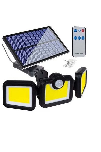 Welora Solar Lamp 171 COB LED, Power 120 W, Detachable Panel - Black