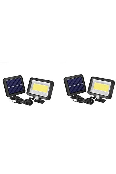 Welora Set 2 X Solar Lamp 100 LED COB, Power 30W, Detachable Panel - 250 x 250 x 100 mm