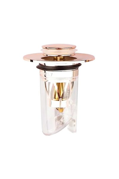OEM Sink strainer stopper, 6 x 7 x 3.3 cm, stainless steel, plastic, pink, transparent