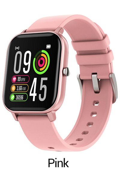 ideal STORE Smartwatch P8T Optimus idealStore, Silicone Strap, Pink, Waterproof, 1.4 inch Full Touch Screen,